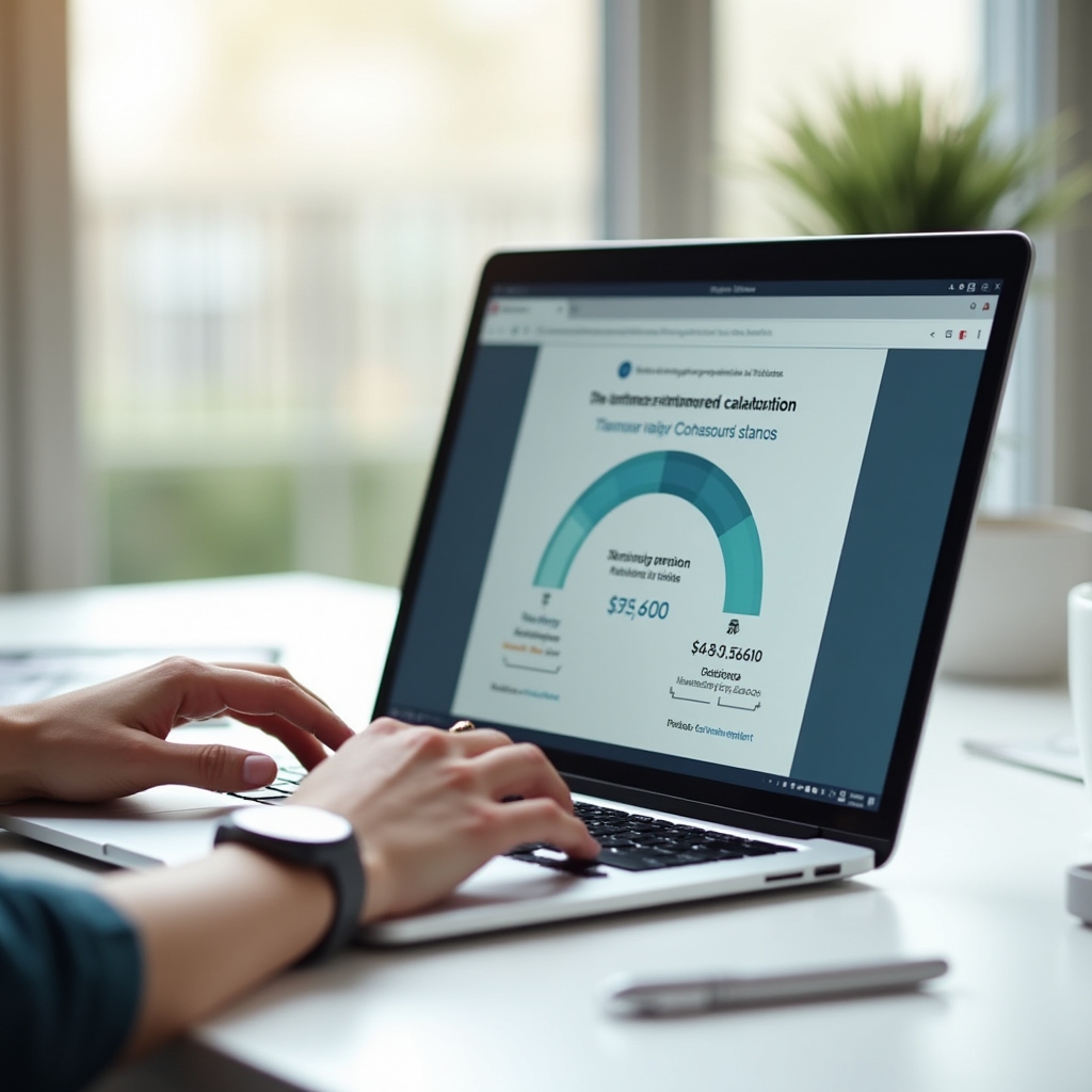 Digital training module displayed on screen showing retirement calculation interface